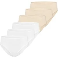 Schiesser Hüftslip 6er Pack Essentials Cotton (Spar-Set, 6-St) Slip - Baumwolle - Atmungsaktiv - Optimale Passform