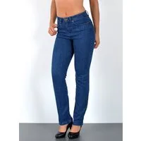 ESRA Straight-Jeans Premium High Waist Jeans Damen Straight Leg Hosen Stretch-Jeans G8 Straight Leg Damen Jeans High Waist Hose Stretch Regular Jeanshose