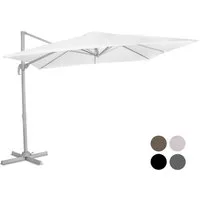 VONROC Sonnenschirm Freitragend für Balkon - Neigbar, Rechteckig, 360° drehbar, LxB: 300x300 cm, Set, Je nach Variante mit oder ohne Sonnenschrimfliesen, Sonnenschutz für Terrasse & Garten - ohne Sonnenschirmfliesen