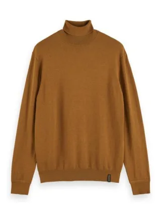 Scotch & Soda - Rollkragenpullover braun - Gr. - XXL