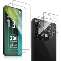 SmartUP Displayschutzglas 2X Schutzglas für Xiaomi Redmi Note 13 Pro 5G Panzerfolie Kamera Full, Panzerfolie