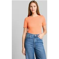 TOM TAILOR Denim T-Shirt T-Shirt Slim Fit T-Shirt mit Rippstruktur