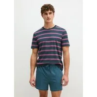 Marc O'Polo Pyjamaoberteil Mix N Match Cotton mit Streifen, Rundhalsausschnitt und kurzen Ärmeln