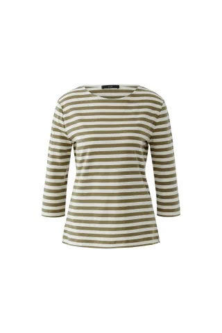 Oui - SOLEILA T-Shirt white green - Gr. - 44