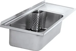 KWC Aquarotter Mehrzweckbecken, SIRIUS, Edelstahl, 1100x357x550 mm, Tropfteil rechts, 2000100063 2000100063