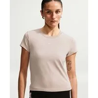 Nike Sportswear T-Shirt W NSW NK CHLL KNT MD CRP mit Rundhalsausschnitt, Kurzarm, aus Jersey, lockerer Schnitt