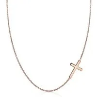 Elli Kette mit Anhänger mit Kreuz Schlicht 925 Sterling Silber, Kreuz
