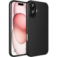 CoolGadget Handyhülle Handy Schutzhülle für Apple iPhone 16 matt schwarz 6,1 Zoll, Silikon TPU Hülle Schutz Tasche Cover schlicht Slim Case