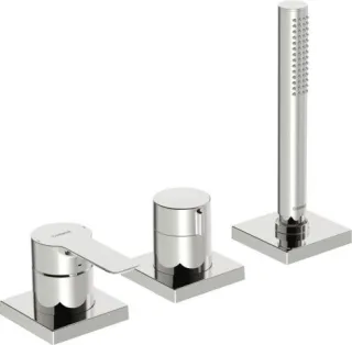 Hansa Wannenarmatur Unterputz HANSALIGNA 0643 1-strahlig 75x75 mm chr 6439493