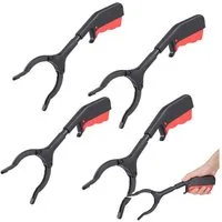 Agger Greifzange Müllgreifer, Greifzange,30cm Greifer Müllsammelzange, Kurze Müllzange, 4-tlg.