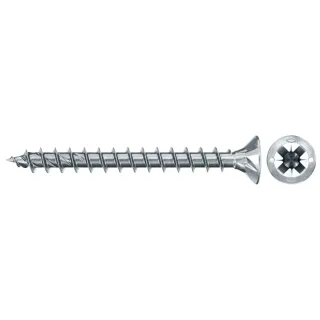 Fischer Spanplattenschraube 3,5x30 PowerFast FPF II CZF BC, Senkkopf, Kreuzschlitz PZ, Vollgewinde - 670113