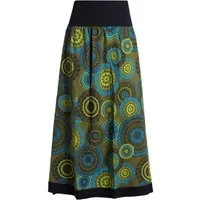 Vishes Maxirock Langer Damen Herbst-Rock Herbströcke Bunt mit Mandalas bedruckt Hippie, Festival, Boho Style