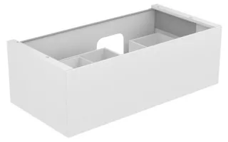 Keuco Waschtischunterschrank Edition 11 31254, 1 Front-Auszug cashmere/Glas cashmere satiniert, 3125 31254280000