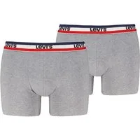 Levi's® Boxershorts LEVIS MEN REPEAT SPW LOGO BOXER BRIEF (2er Pack) ohne Eingriff, elastischer Logobund, Baumwoll-Mix
