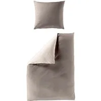 BIERBAUM Wendebettwäsche Modern Uni in Gr. 135x200 oder 155x220 cm, Renforcé, 2 teilig, Modernes Unidesign: Schlichte, elegante Optik für jedes Schlafzimmer