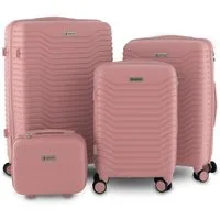 Berwin Trolleyset mit Beautycase Modell Calma Dusty Rose, 4 Rollen, (Set, 4 tlg., MS-19791)