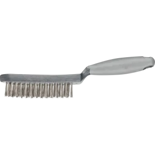 PFERD TOOLS Handbürste mit Kunststoffkörper und ergonomischem Griff HBUP 3reihig Edelstahl-Draht 0,40 - 43698009
