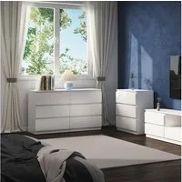 Vicco Kommode Calisto, Weiß/Weiß, 138 x 78.5 cm (1 St)
