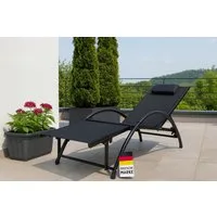 Gardissimo Gartenliege Sonnenliege Deckchair Karin Liegestuhl Alu, Spar-Set, 1 St., komplett-Set, mehrfach verstellbar / wetterfest / pflegeleicht