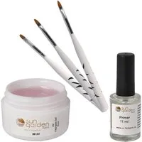 Sun Garden Nails UV-Gel 30 ml UV Fiberglas Gel Rosé Klar + Pinselset + Primer