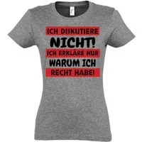 Youth Designz T-Shirt "Ich diskutiere nicht" Damen T-Shirt Print lustig Statement Geschenk mit witzigen Aufdruck für Frauen