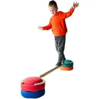 pedalo® Balanceboard Stapelbaustein Balancierstange / Gleichgewicht Parcours / Kinder, Passend zu den original Stapelstein, FSC zertifiziertem Birkenholz