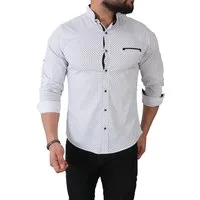 Megaman Jeans Langarmhemd Megaman Herren Freizeit-Hemd Stretch Langarm Hemden