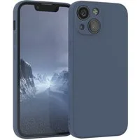 EAZY CASE Handyhülle für Apple iPhone 13 Mini Hülle Silikon 5,4 Zoll, Handy Softcase mattierte Silikonhülle Back Cover Soft Blau / Petrol