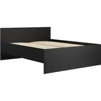 Lomadox Bett MOLLERUSA-132, 160x200 cm, schwarz matt, inkl. Lattenrost