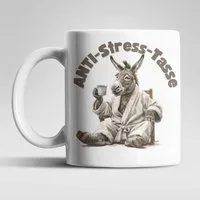 WS-Trend Tasse Anti Stress Esel Kaffeetasse Teetasse Geschenkidee 325 ml, 1-tlg., Keramik