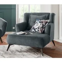 Home affaire Loveseat Baggio Mega Sessel für Komfort und Entspannung, zeitlos und modern, Zierkissen inklusive, schwarze Metallfüße