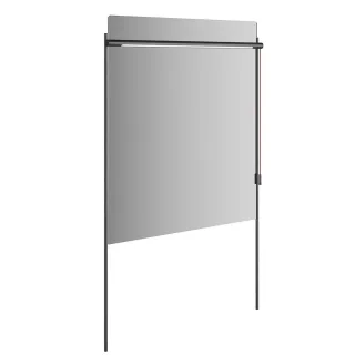 VitrA Equal LED-Spiegel 84 x 139 cm Wandmontage Metallrahmen Schwarz Matt,64105 64105