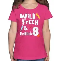 Shirtracer T-Shirt Wild frech und endlich 8 - Acht Jahre Wunderbar 8. Geburtstag