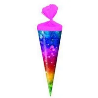 Verpackungsmittel GmbH Markneukirchen Schultüte Ganzjahres Schultüte / Geschenktüte / Länge: 22cm / rund / "Farbenspie