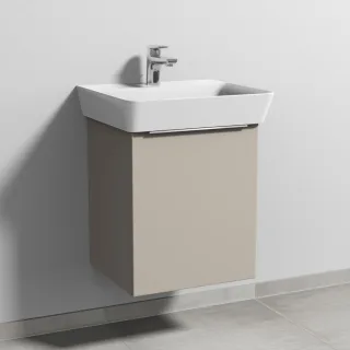 Sanipa 3way Waschtischunterbau zu Ideal Standard Connect Air Cube Waschtisch mit 1 Tür, Kaschmir-Mat UP6461U