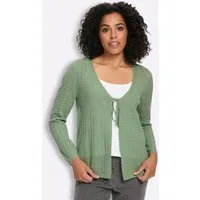 Sieh an! Strickjacke Strickjacke Langarm Ajour