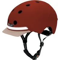Melon Fahrradhelm E-Series Sepia mit Vorder- und Rücklicht, super leicht, Magnetverschluss, größenverstellbar, mehr als 50 Designs