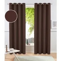 OTTO home Vorhang Parry (2 St), Ösen, blickdicht, Polyester, 2-er Set, blickdicht, monochrom, basic