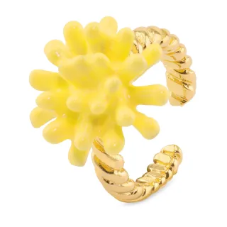 L?wenzahn Ring vergoldet
