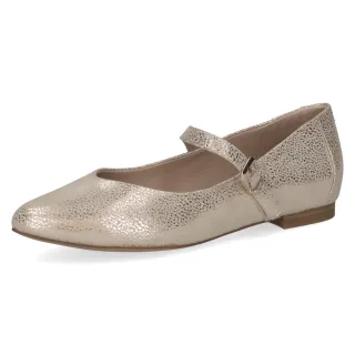 CAPRICE - Da.-Ballerina offwhite/light gold - Gr. - 37
