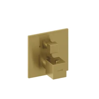 KLUDI-DECUS Unterputz-Brause-Thermostat, Feinbau-Set mit Funktionseinheit Brushed Gold 54885N075