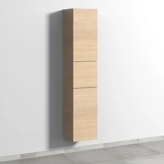 Sanipa 3way Hochschrank mit 2 Türen und 1 Auszug, Eiche-Nordic SM10348