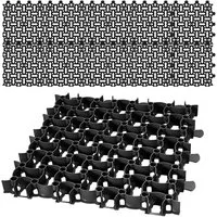 BigDean Rasengitter 10x Paddockplatte SCHWARZ 50x50cm Reitplatzmatten Rasenmatten Rasenwab, 50x50 cm, Set, 10-St., Rasengitter, UV-Beständig, Leichtverlegbar, Belastbar, Erosionsschutz