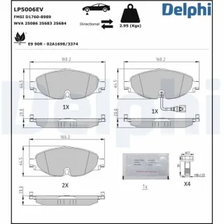 Delphi Bremsbel?ge vorne VW Golf 7