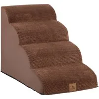 COSTWAY Haustiertreppe Hunderampe, 4-stufige, faltbar & tragbar