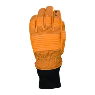 Hochwertiger Elchleder Handschuh | SEIZ® | XF S | DIN EN 659:2008 | beige | Strickstulpe | hitzebeständig | robust | schnittfest | hautfreundlich 10 (XL)