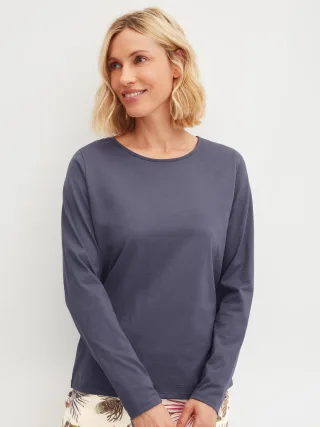 CALIDA - DAMEN Shirt langarm graystone - Gr. - XS