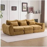 Leawin Sofa Sofas Wohnzimmer, modulares Sofa mit Schlaffunktion L-Form, Werkzeuglos montierbar, wandelbar & ideal für kleine Räume