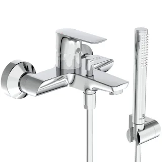 Ideal Standard Badearmatur Aufputz Connect Air mit Handbrause-Set Ausladung 174mm Chrom, A7056AA A7056AA