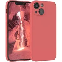 EAZY CASE Handyhülle für Apple iPhone 13 Mini Hülle Silikon 5,4 Zoll, Schutzhülle mit Kameraschutz stoßfest telefonhülle Matt Rot / Hellrot